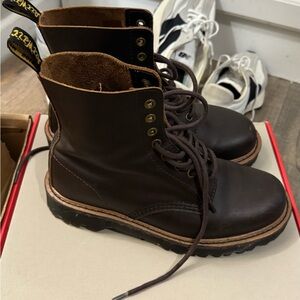Dr. Martens Dark Brown Leather Boots